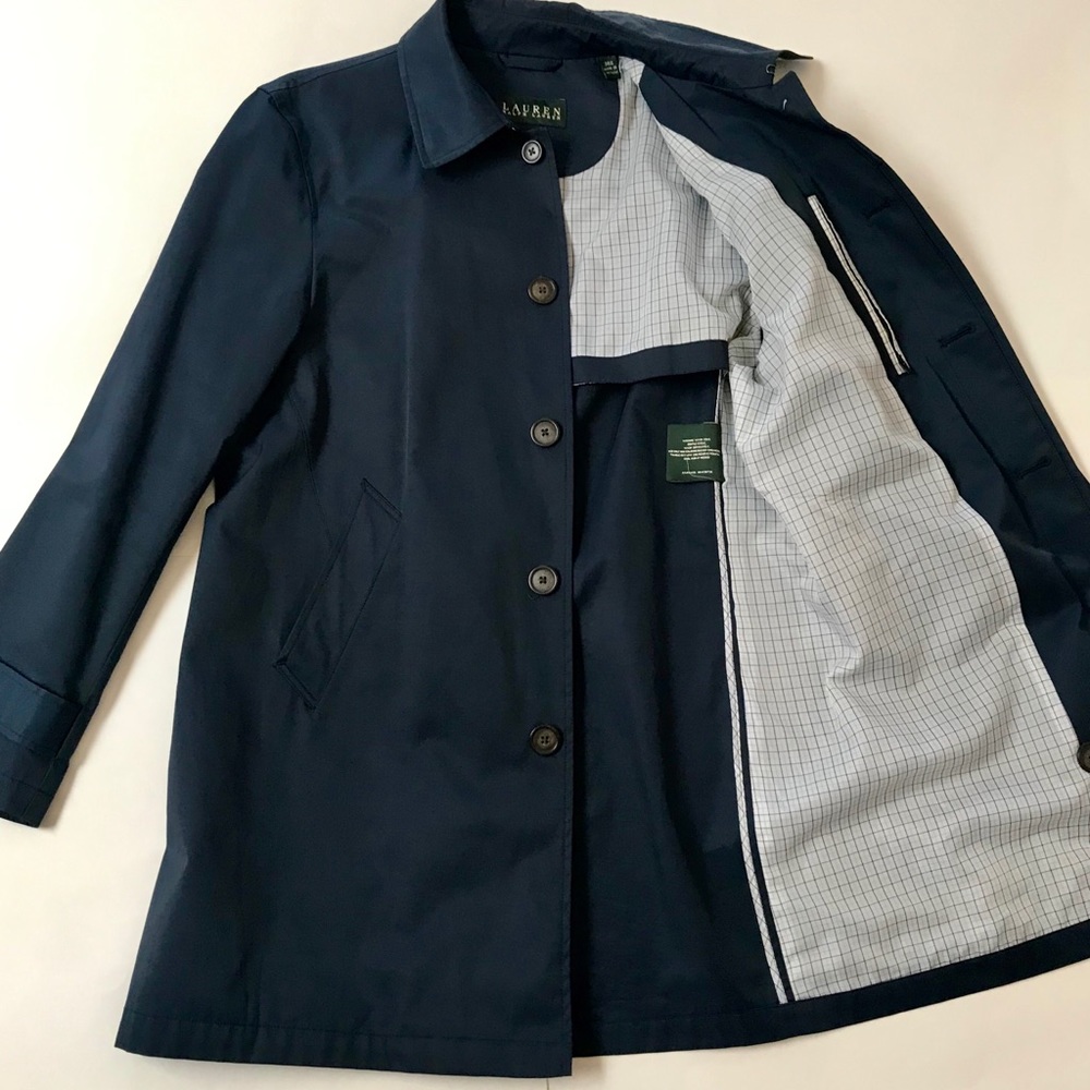 36S Lauren by Ralph Lauren Raincoat - Navy Blue